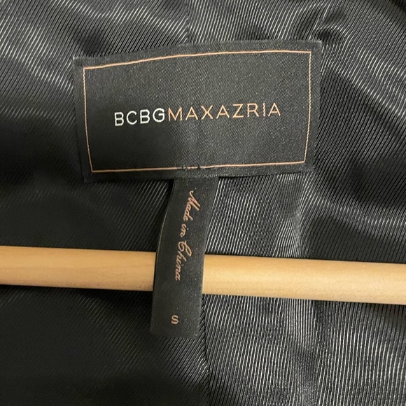 BCBG Maxazria Black Leather Jacket Size Small EUC - Picture 3 of 5